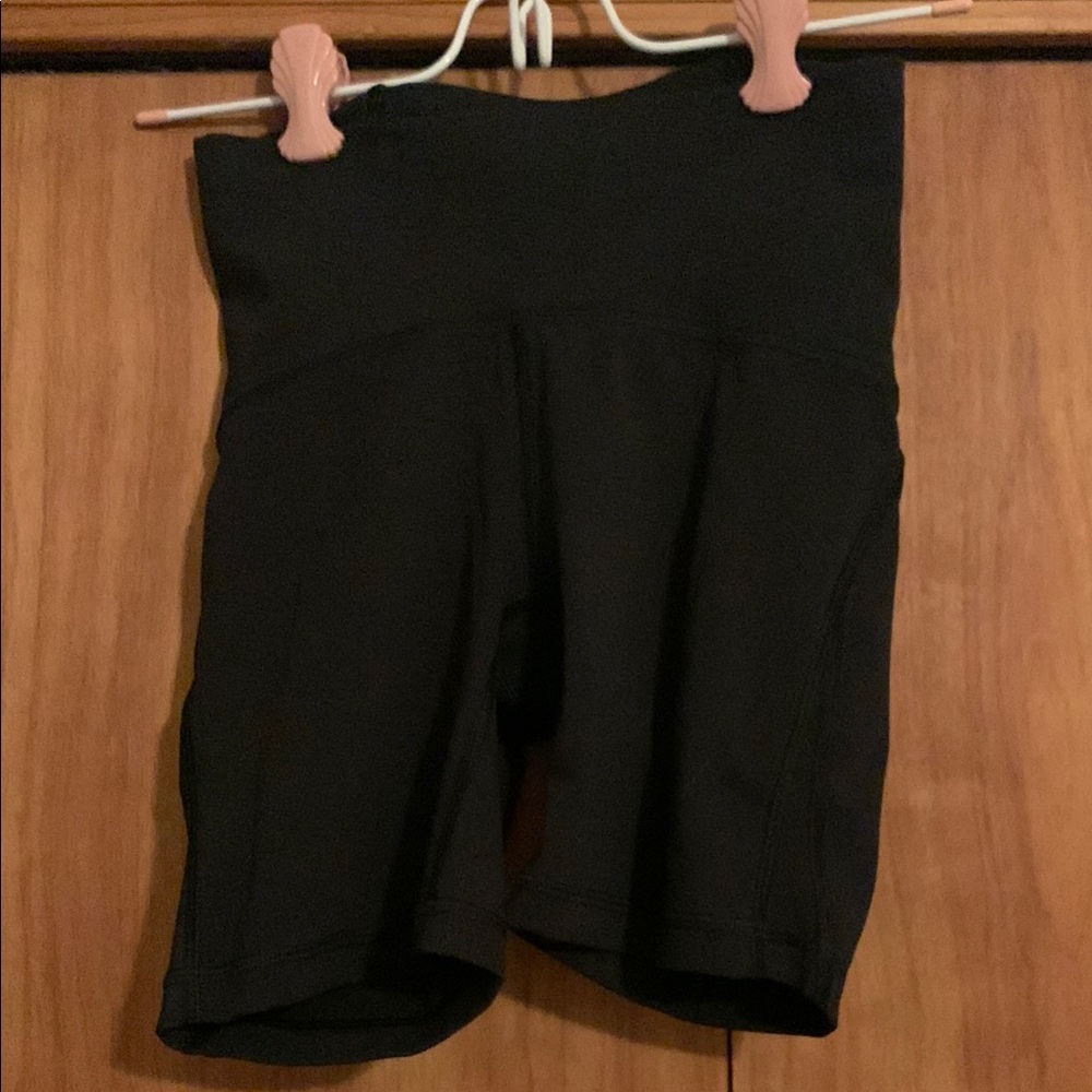 Lululemon Black Bike Shorts with High Waistband and Fitted Design